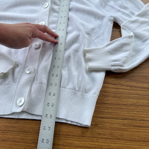 J.Crew White Button-Down Cardigan Crisp White Women’s Small - Picture 6 of 7